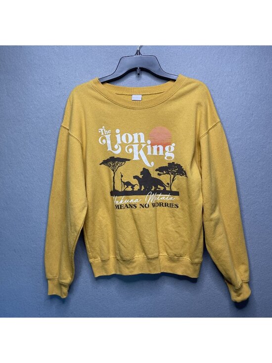 Disney Other - Womens Juniors Disney Lion King Hakuna Matata Yellow Sweatshirt Size S